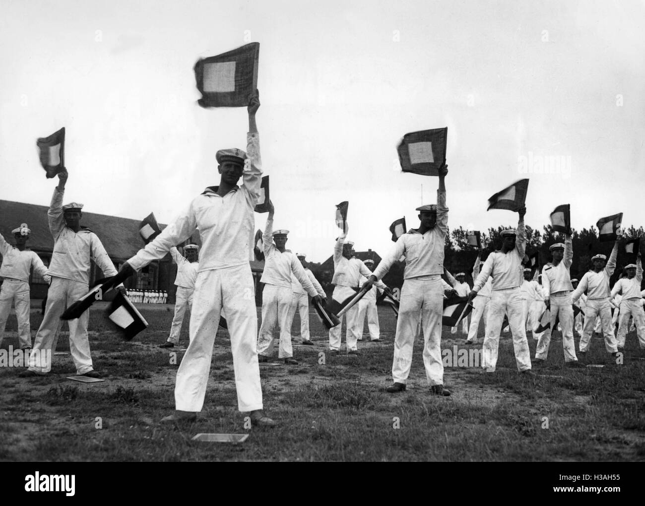 La formation à l'École du renseignement naval dans Muerwik, 1935 Banque D'Images