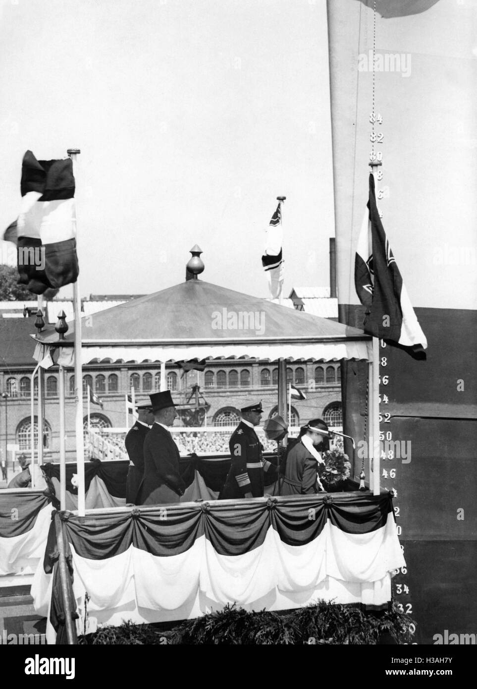 "Le lancement du cuirassé ''Admiral Graf Spee'', 1934' Banque D'Images
