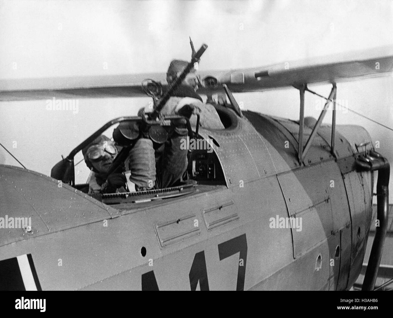 L'exercice dans la salle de l'École de formation de pilote de reconnaissance à Braunschweig, 1939 Banque D'Images