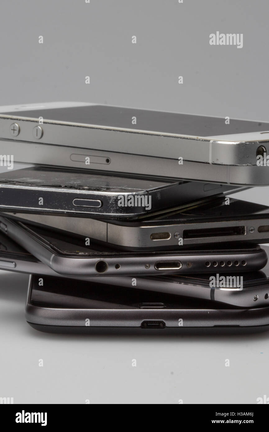Digital iphone android iphone 5 iphone 5s iphone 6 iphone smartphone téléphone intelligent se Banque D'Images