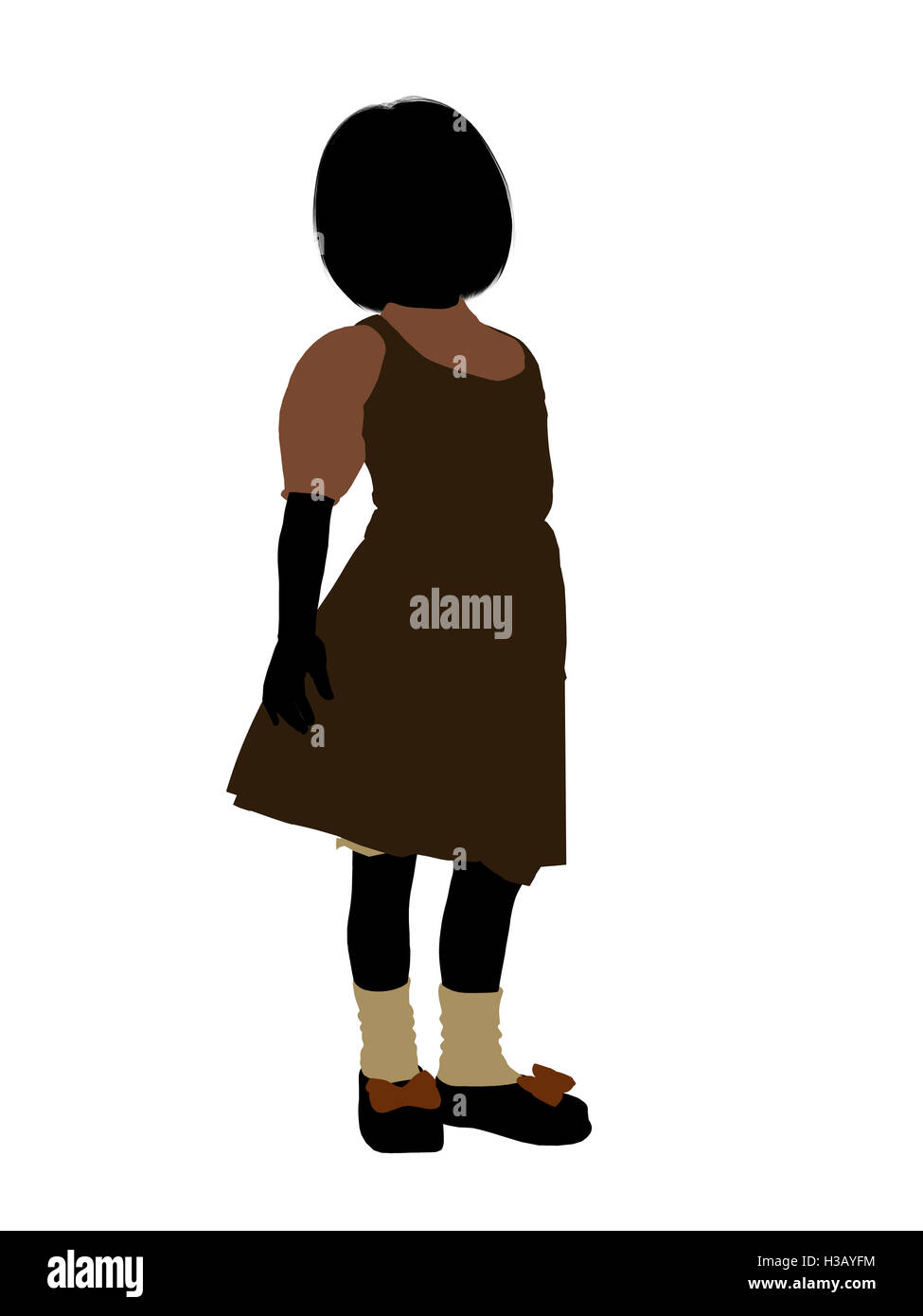 Gretel Illustration Silhouette Banque D'Images