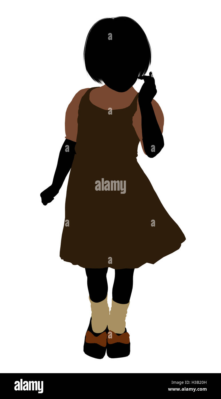 Gretel Illustration Silhouette Banque D'Images