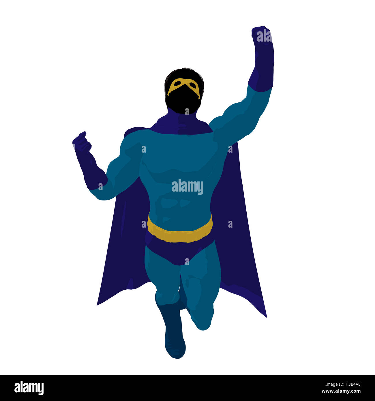 Super Hero Illustration Silhouette Banque D'Images