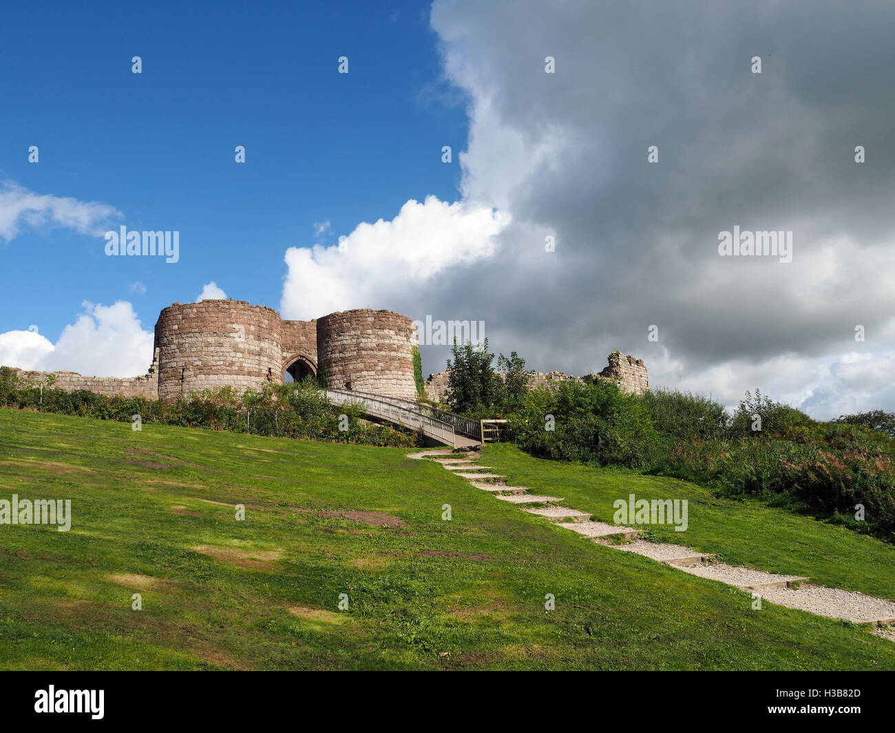 Ruines antiques à Beeston Castle Banque D'Images