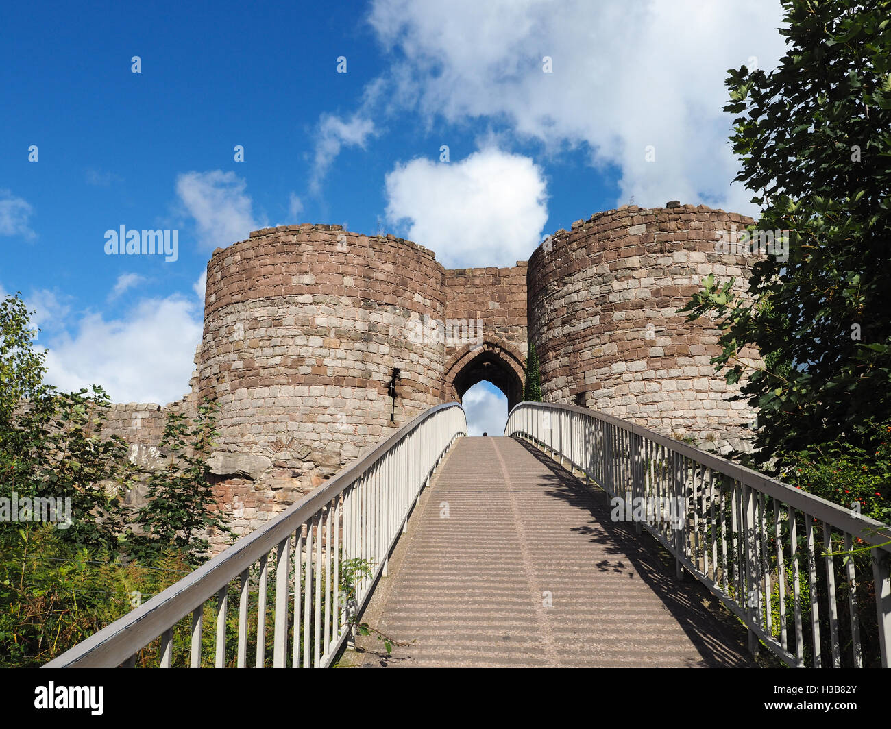 Ruines antiques à Beeston Castle Banque D'Images