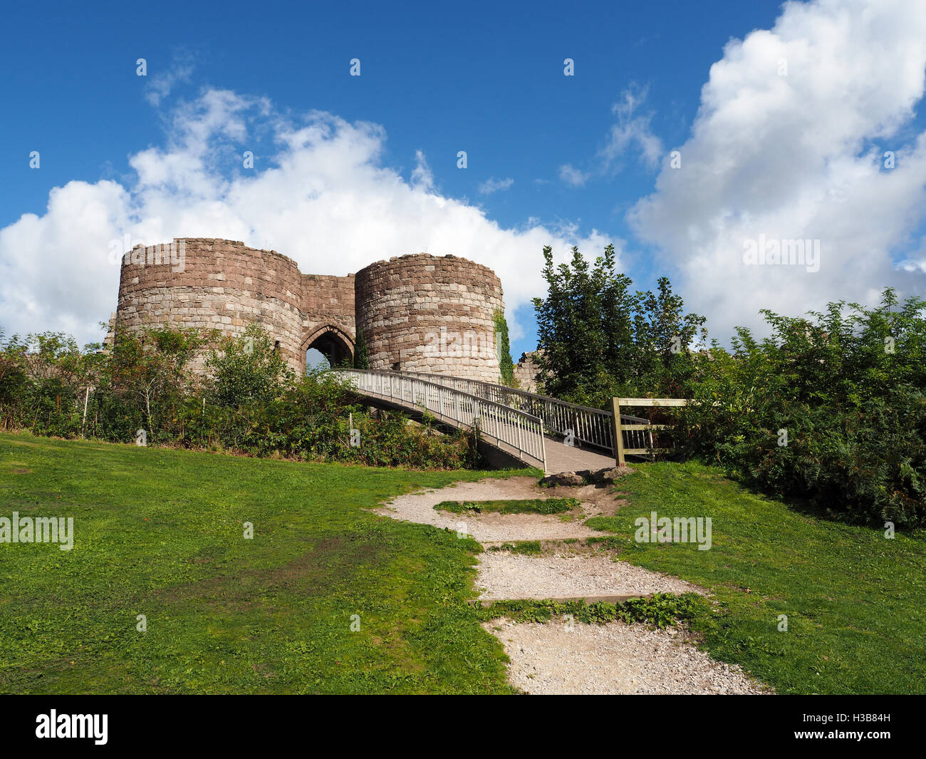 Ruines antiques à Beeston Castle Banque D'Images