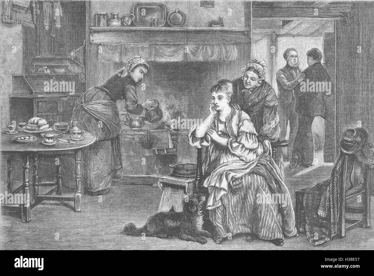 ROMANCE l'évolution du véritable amour ne se déroule jamais sans heurts en 1877. L'Illustrated London News Banque D'Images