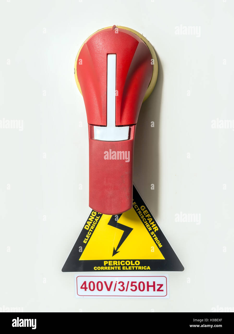 Disjoncteur secteur sur la boîte à fusibles Banque D'Images