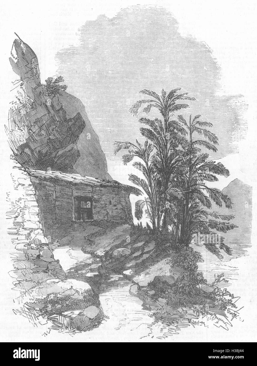 L'Éthiopie l'église à Goun-Gouna 1868. L'Illustrated London News Banque D'Images
