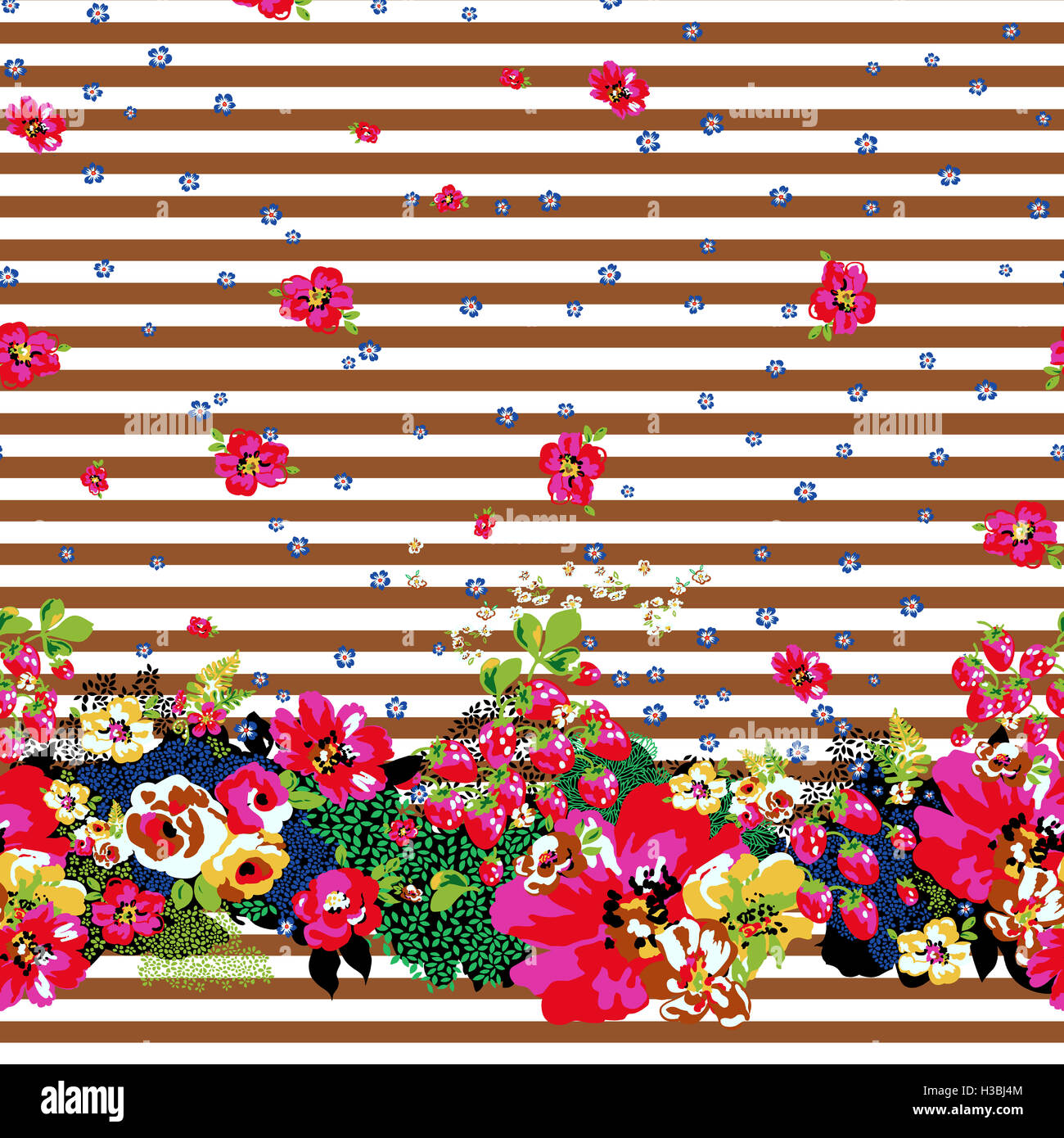 Dernière Colorful Background Design imprimé avec des fleurs Banque D'Images