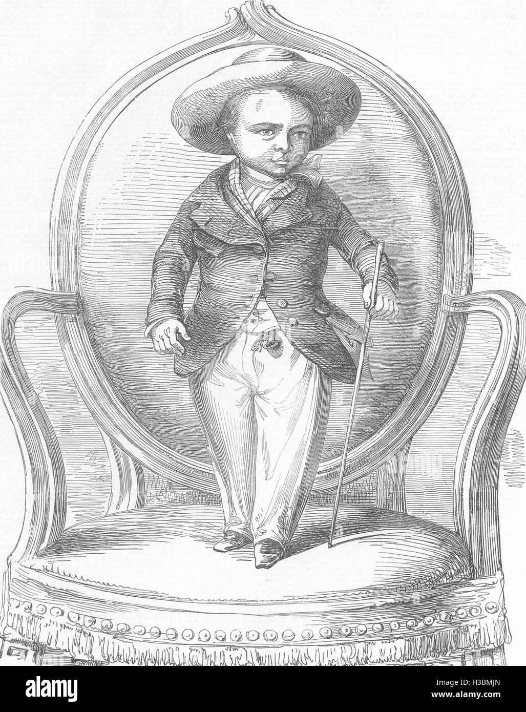 Pays-bas La Frise 1849 nain. L'Illustrated London News Banque D'Images