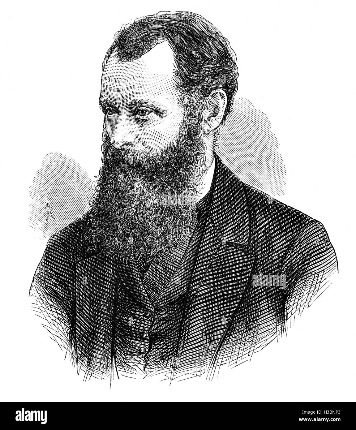 William Edward Forster (1818 - 1886) était un industriel, philanthrope et homme d'état du Parti libéral. En 1868, quand le parti libéral est revenu au pouvoir, Forster a été nommé vice-président du Conseil, avec l'obligation de préparer une mesure gouvernementale de l'éducation nationale. L'enseignement de projet de loi a été présenté le 17 février 1870 et les conseils scolaires ont été mis en place avec les élus . Banque D'Images