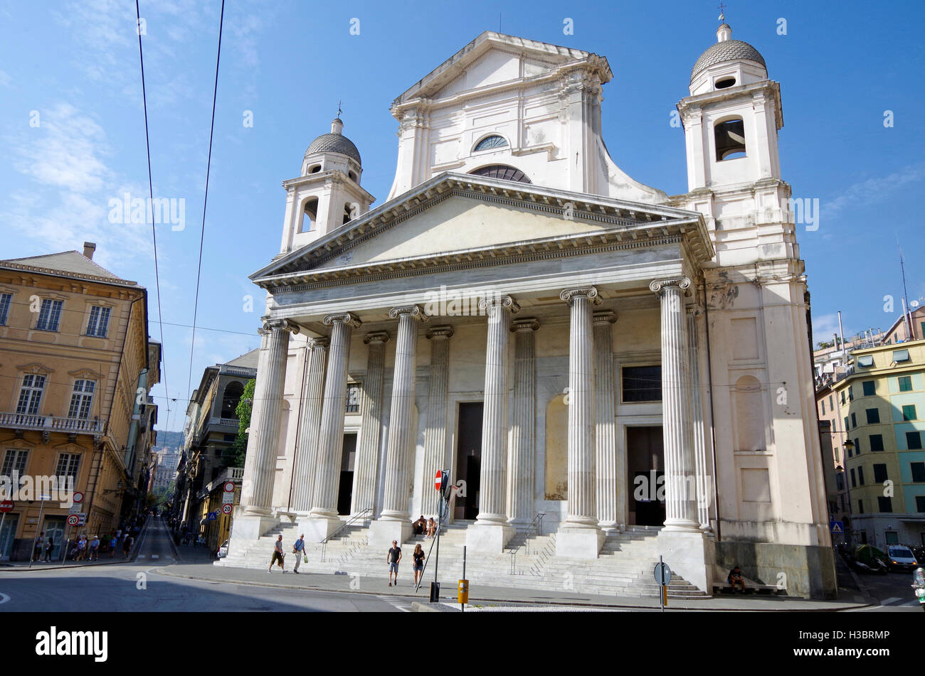 Gênes, Italie, l'église de SS del Vastato Annnunziata Banque D'Images