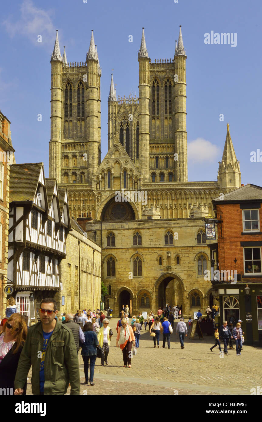 La Cathédrale de Lincoln Banque D'Images