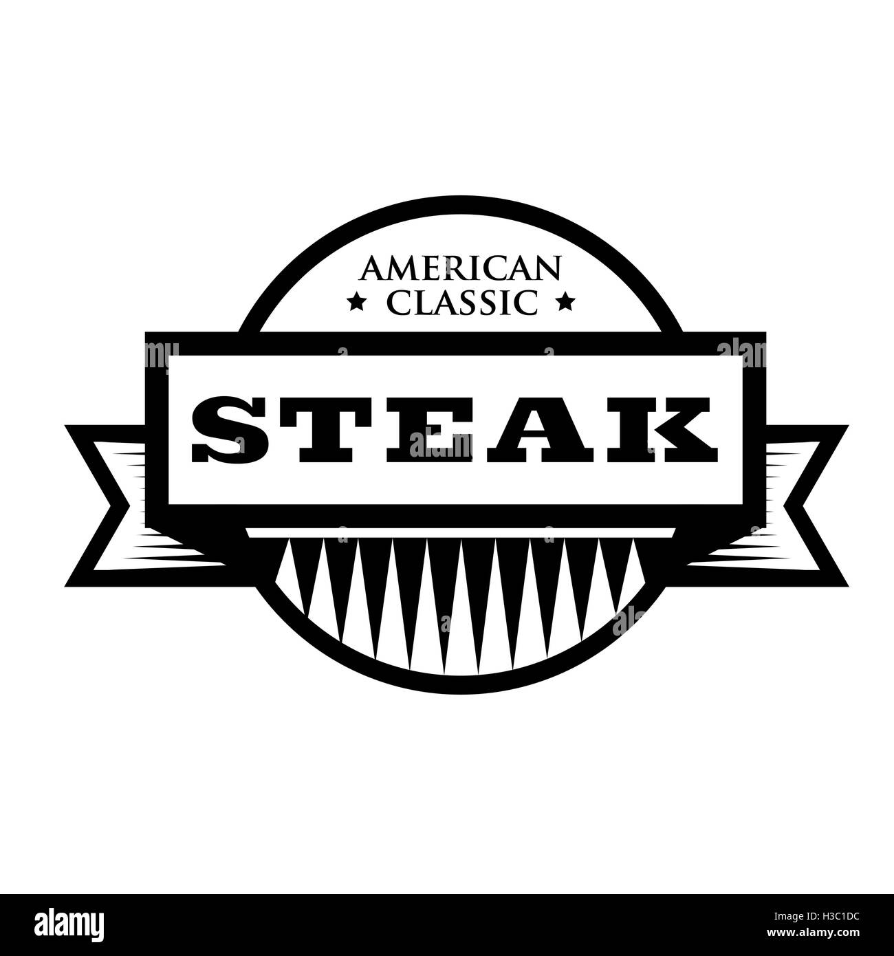 Steak - American Classic vintage stamp Illustration de Vecteur