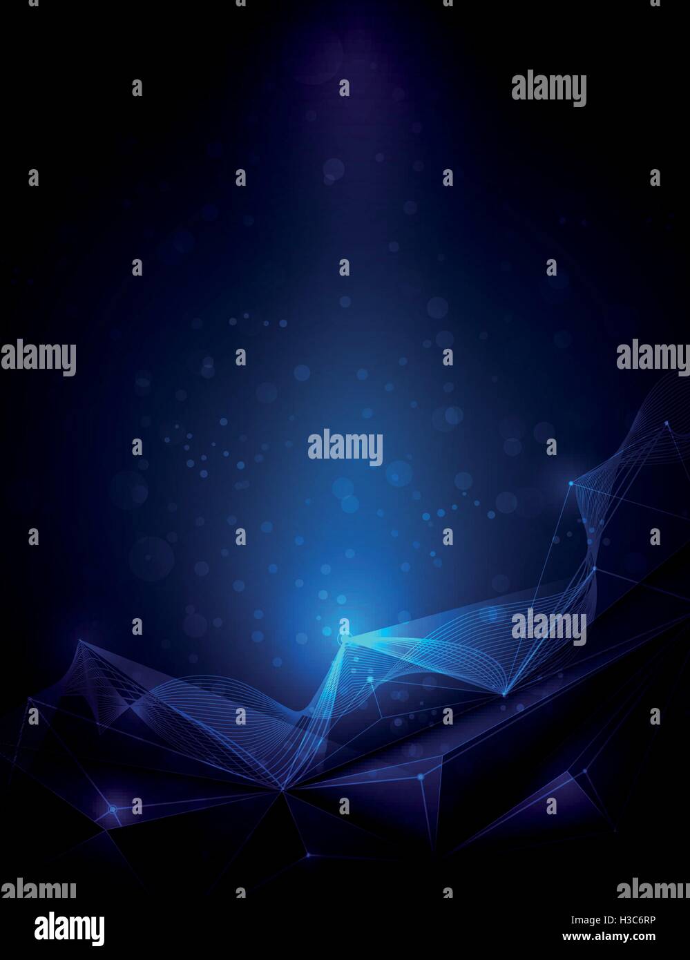 Abstract Vector background technologie futuriste - les molécules. Géométrique, polygonale, motif Triangle dans la molécule forme structure Illustration de Vecteur