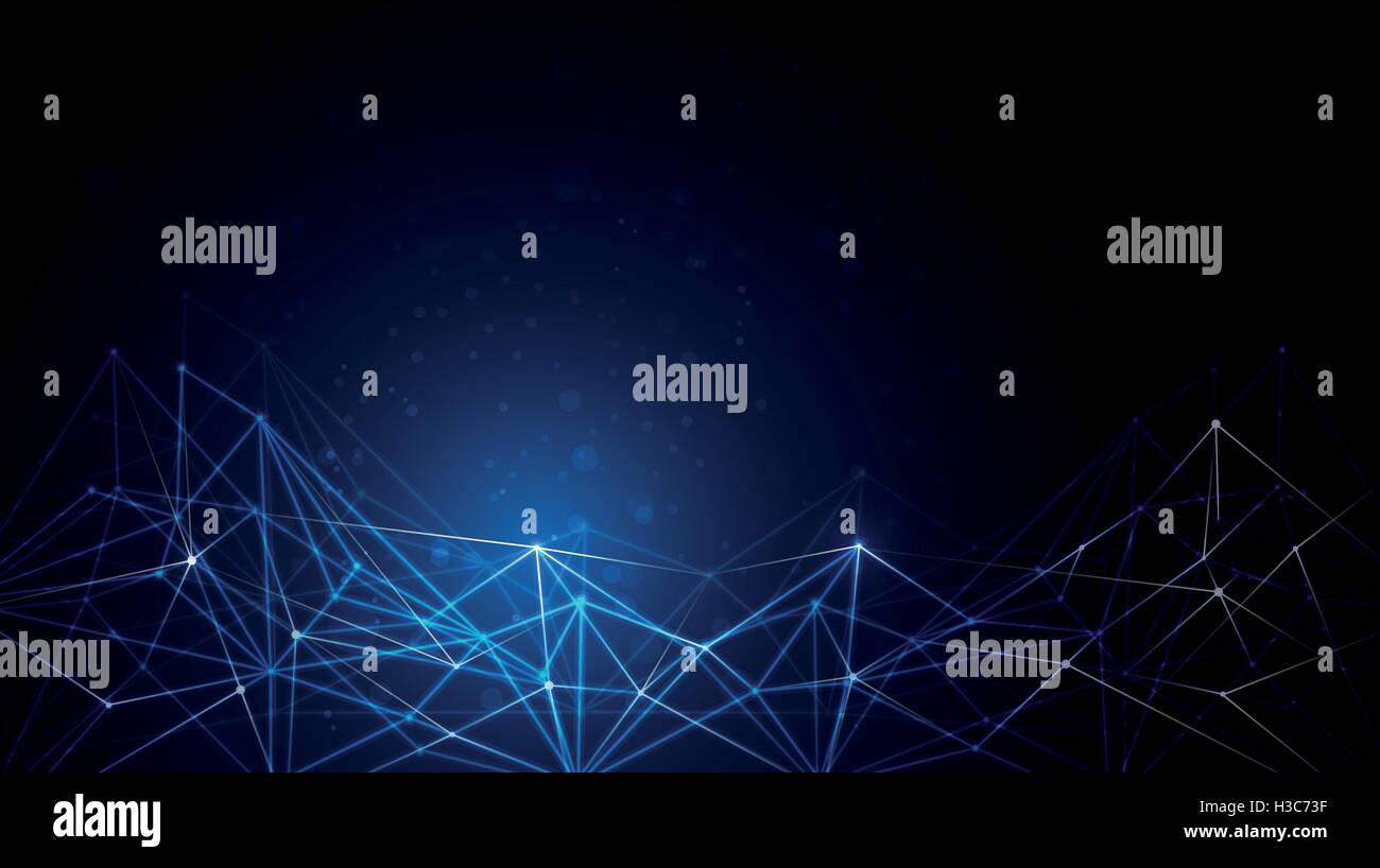 Abstract Vector background technologie futuriste - les molécules. Géométrique, polygonale, motif Triangle dans la molécule forme structure Illustration de Vecteur