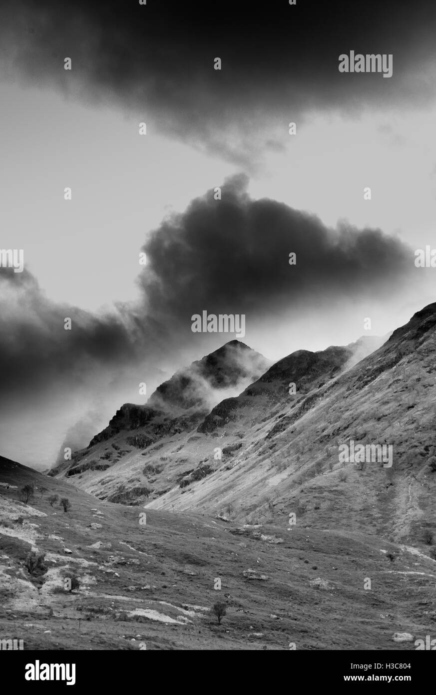 Menaces sur la montagne Ben Nevis, North West Highlands écossais. Banque D'Images