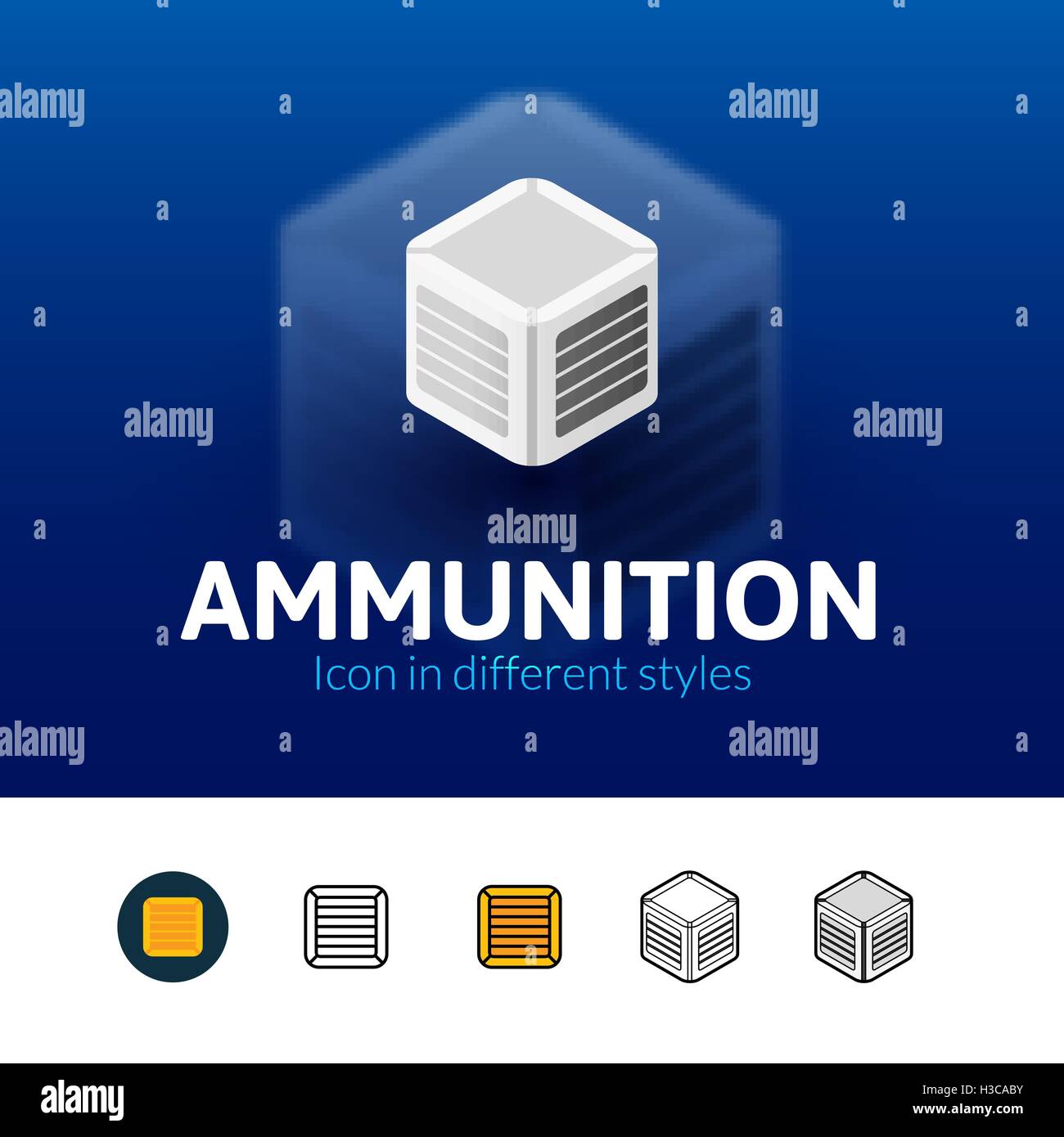 L'icône de munitions dans un style différent Illustration de Vecteur