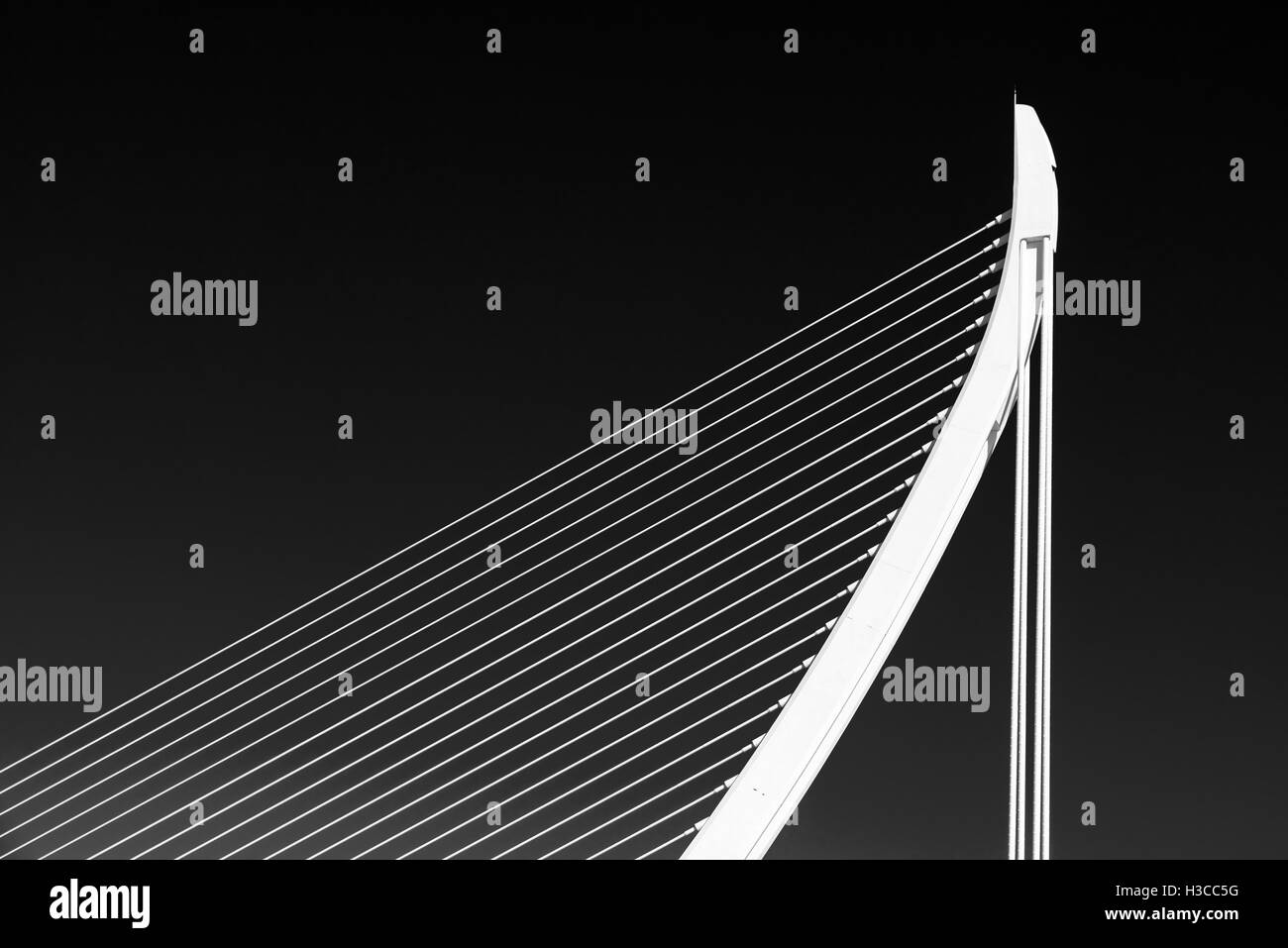 White Abstract Structure de pont sur Sky Banque D'Images