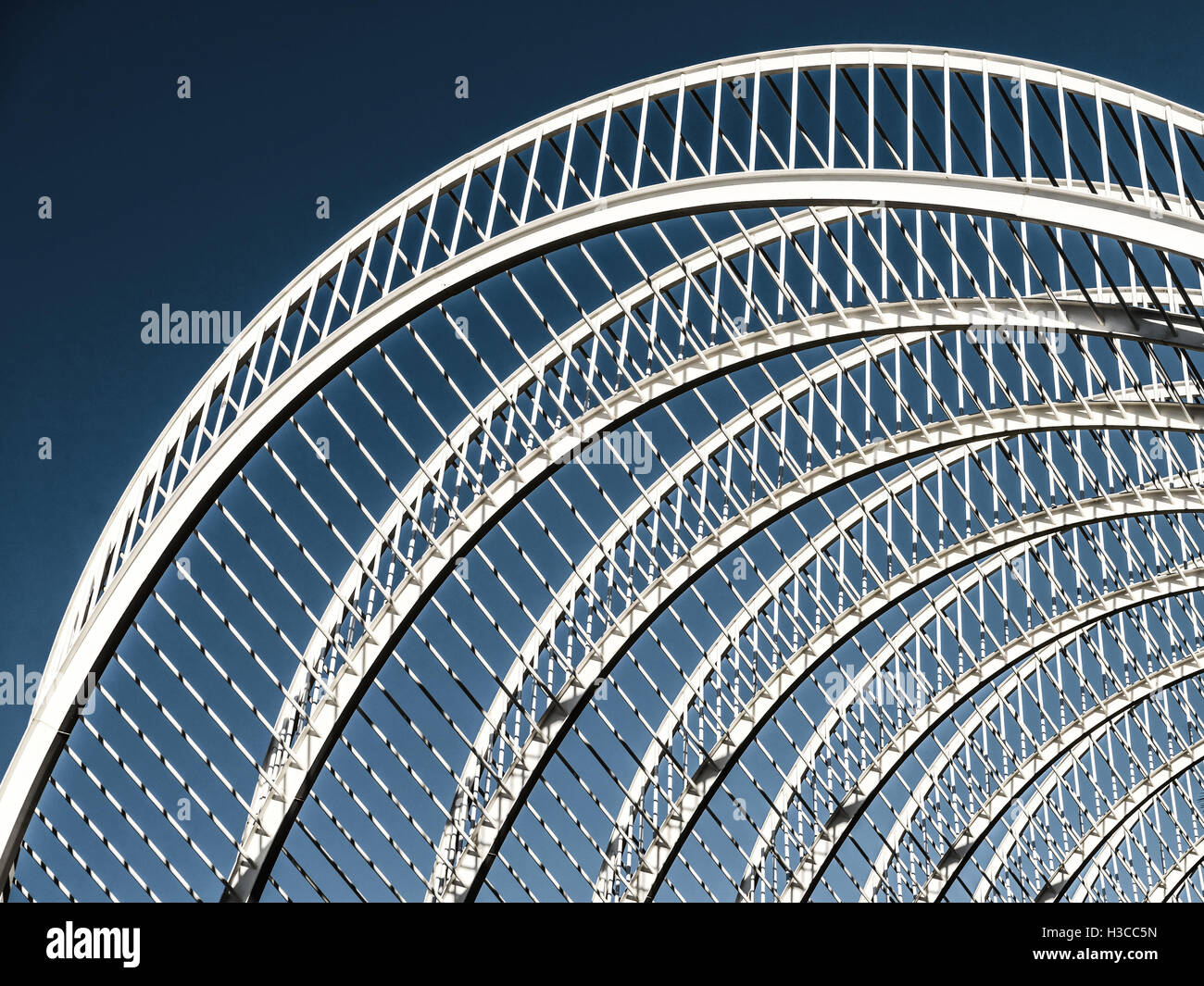 Résumé de l'architecture blanche sur Sky Banque D'Images
