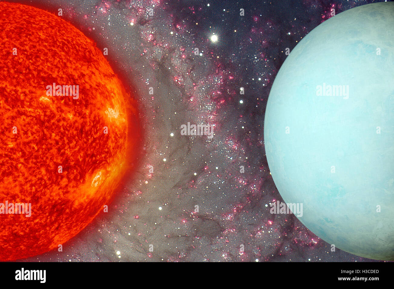 Système Solaire Uranus Cest La Septième Planète à Partir