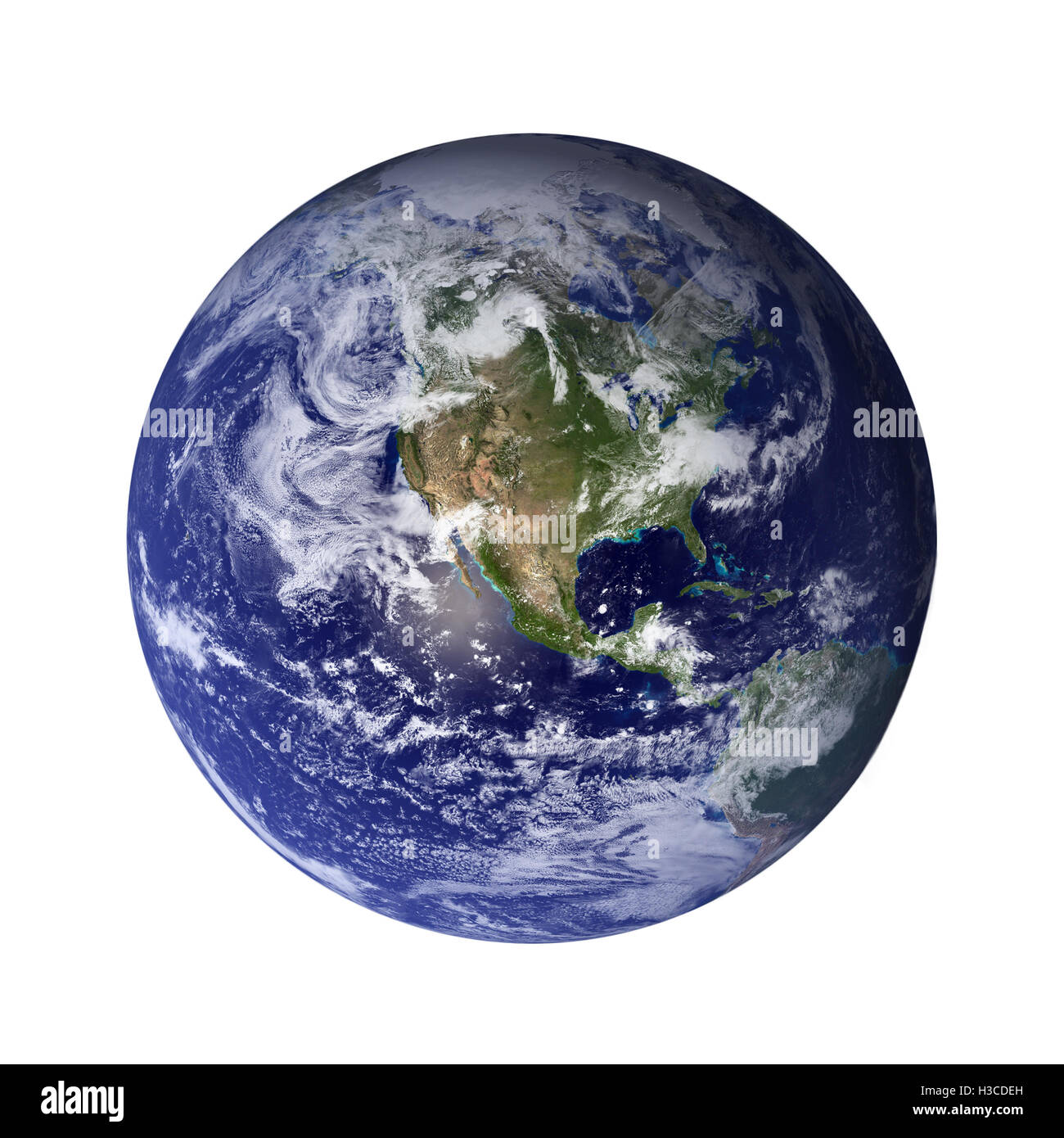 Système solaire - la terre. Planète isolé sur fond blanc. Éléments de cette image fournie par la NASA Banque D'Images