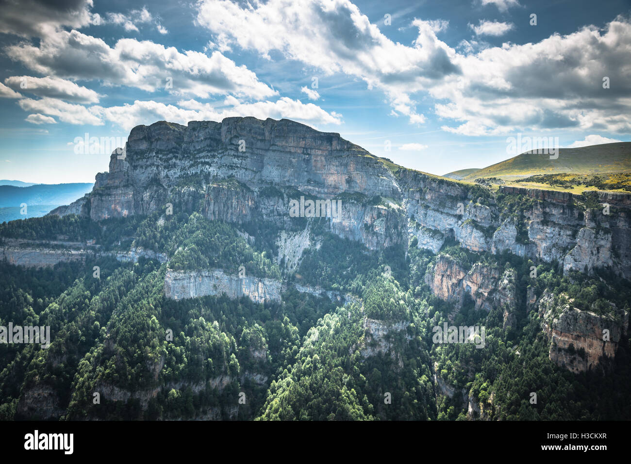 Pyrénées - paysage Canyon Anisclo en été. Huesca, Espagne Banque D'Images