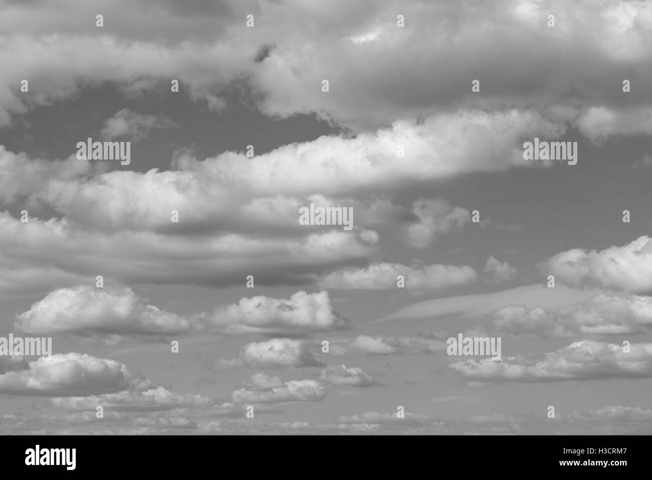 Le noir et blanc des nuages et du ciel Banque D'Images