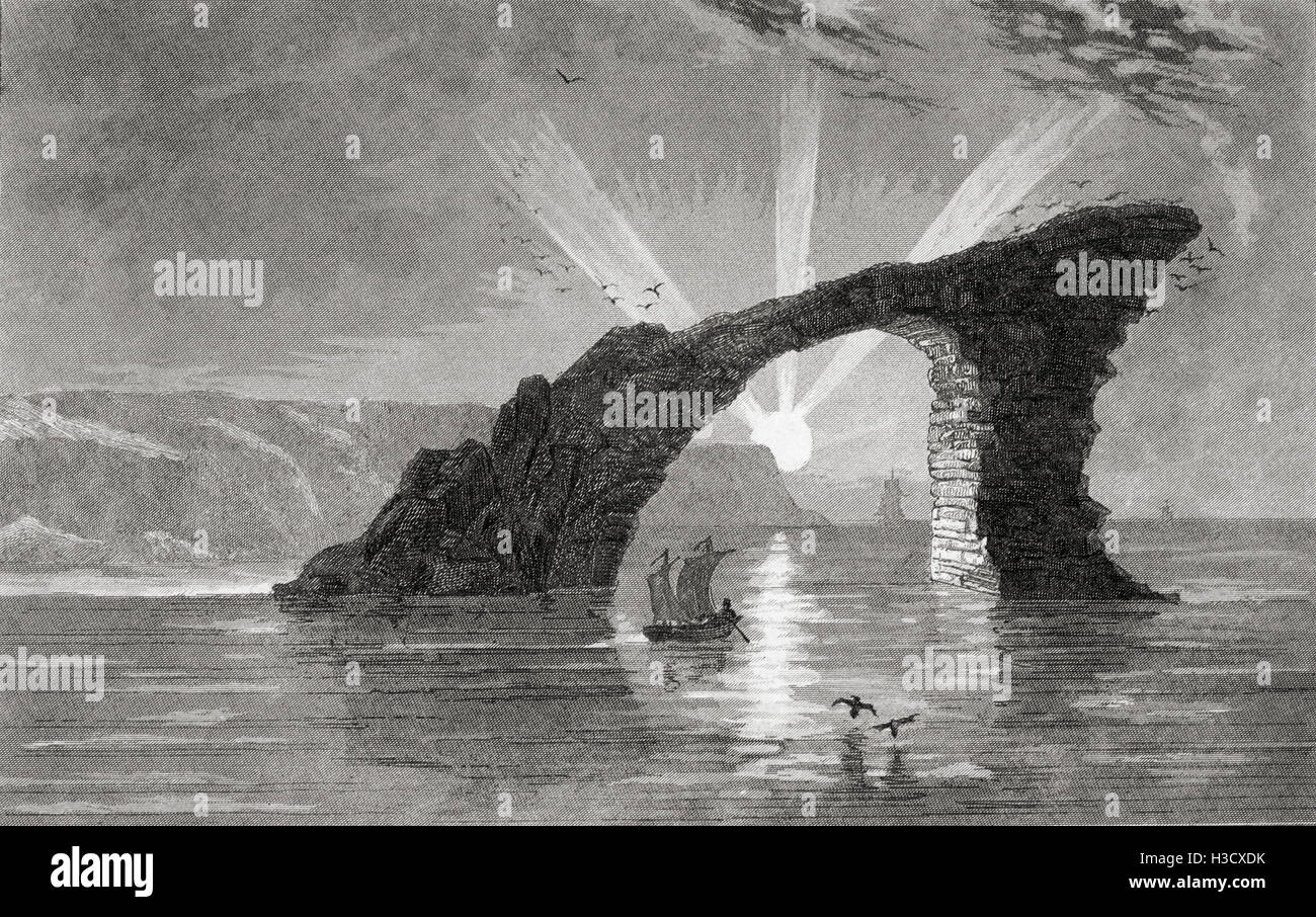 Cap Parry, Territoires du Nord-Ouest, Canada. Les régions polaires. 19ème siècle gravure sur acier de 'Paysage Marítimo'. Banque D'Images