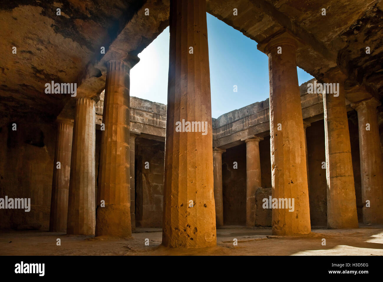 Les Tombeaux des rois à Paphos, Chypre Banque D'Images