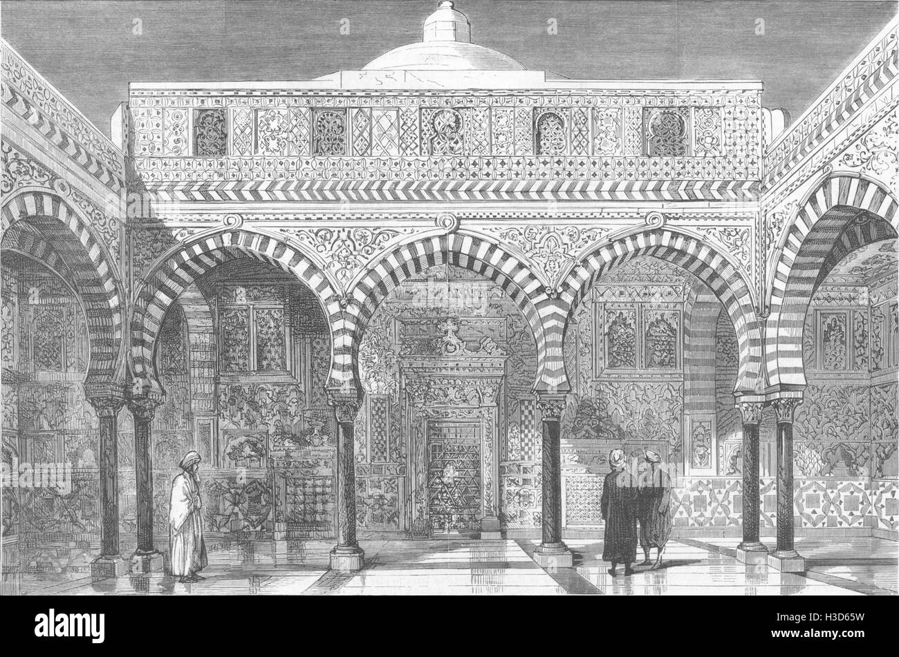 TUNIS occupation française Tomb Sidi es Saheb (mon éternel compagnon) Kairouan 1881. Le graphique Banque D'Images