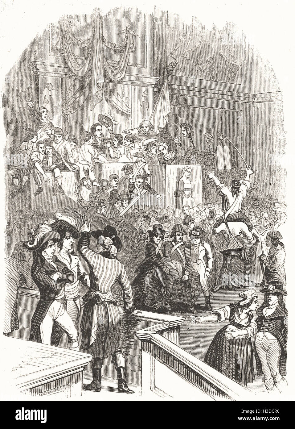 Scène DANS LA CONVENTION NATIONALE Banque D'Images