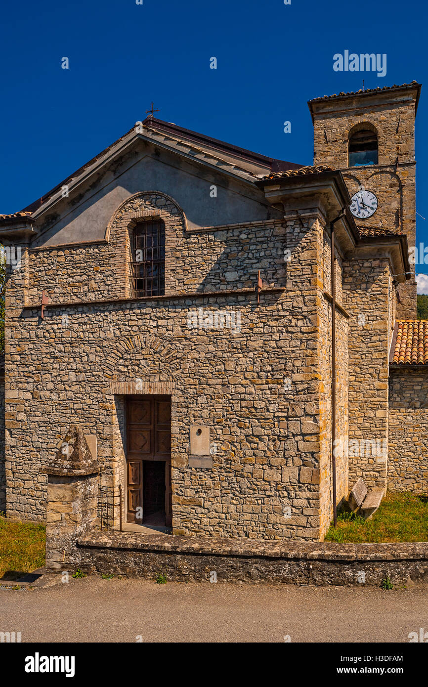 Italie Emilie Romagne le chemin Francigena Terenzo Eglise de Santo Stefano Banque D'Images