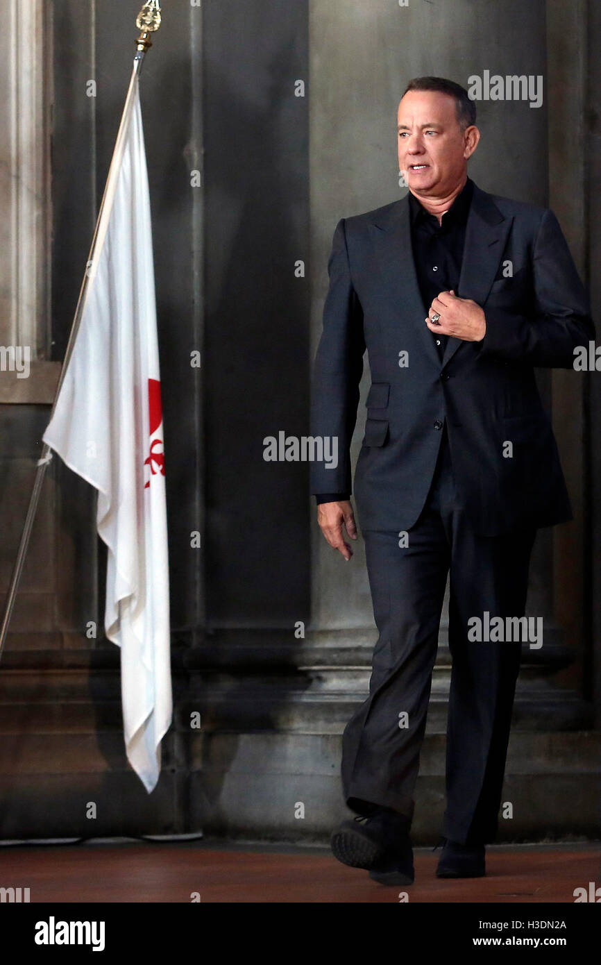 Florence, Italie. 6 octobre, 2016. Toma Hanks Florence 6e octobre 2016. 'Inferno' Photocall, première mondiale. Credit : insidefoto srl/Alamy Live News Banque D'Images