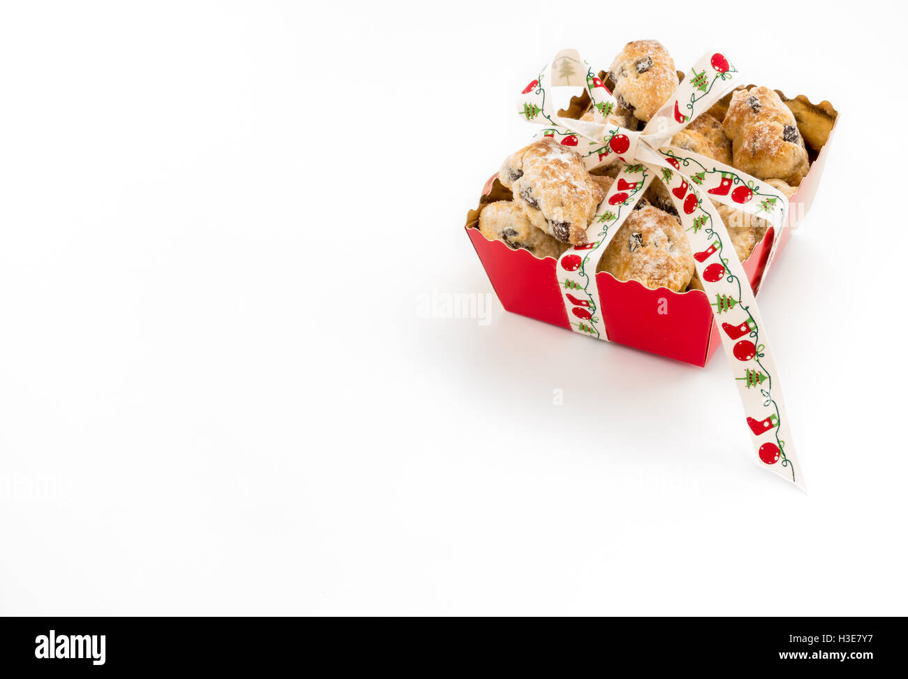 Mini Christstollen dans un bac de fête Banque D'Images Mini Christstollen dans un bac de fête Banque D'Images