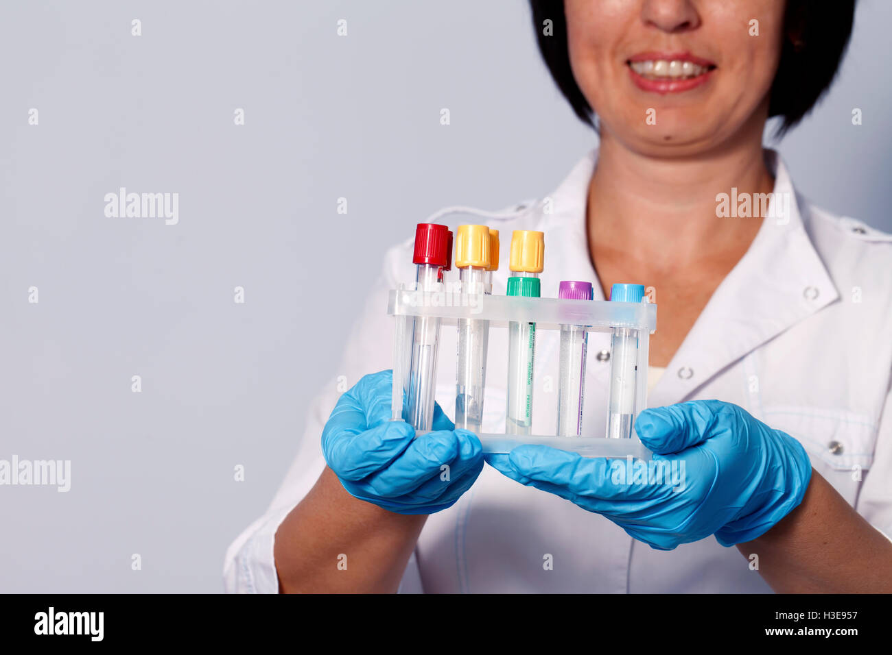 Tubes pour un échantillonnage et l'analyse des antécédents médicaux, Banque D'Images