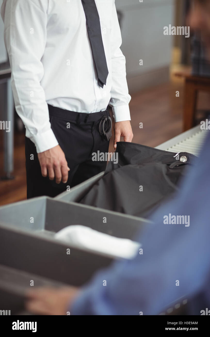 Passagers en sécurité Banque D'Images