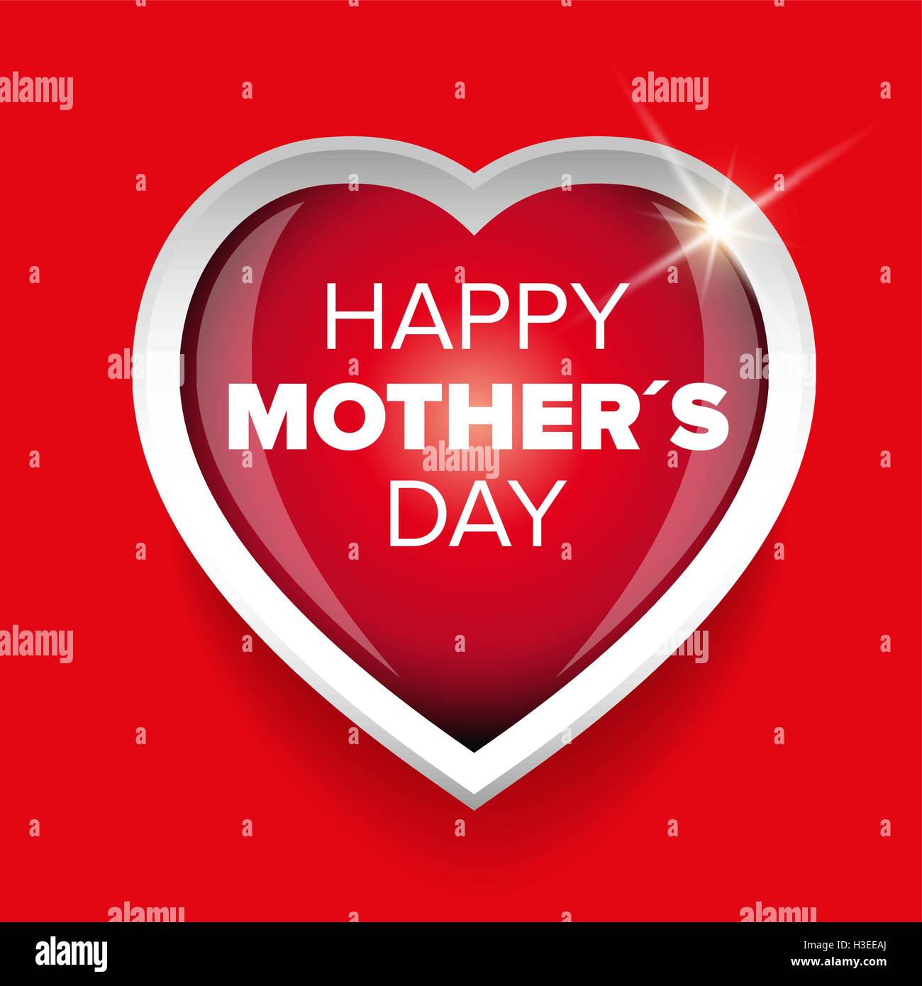 Happy Mothers Day vector cœur Illustration de Vecteur