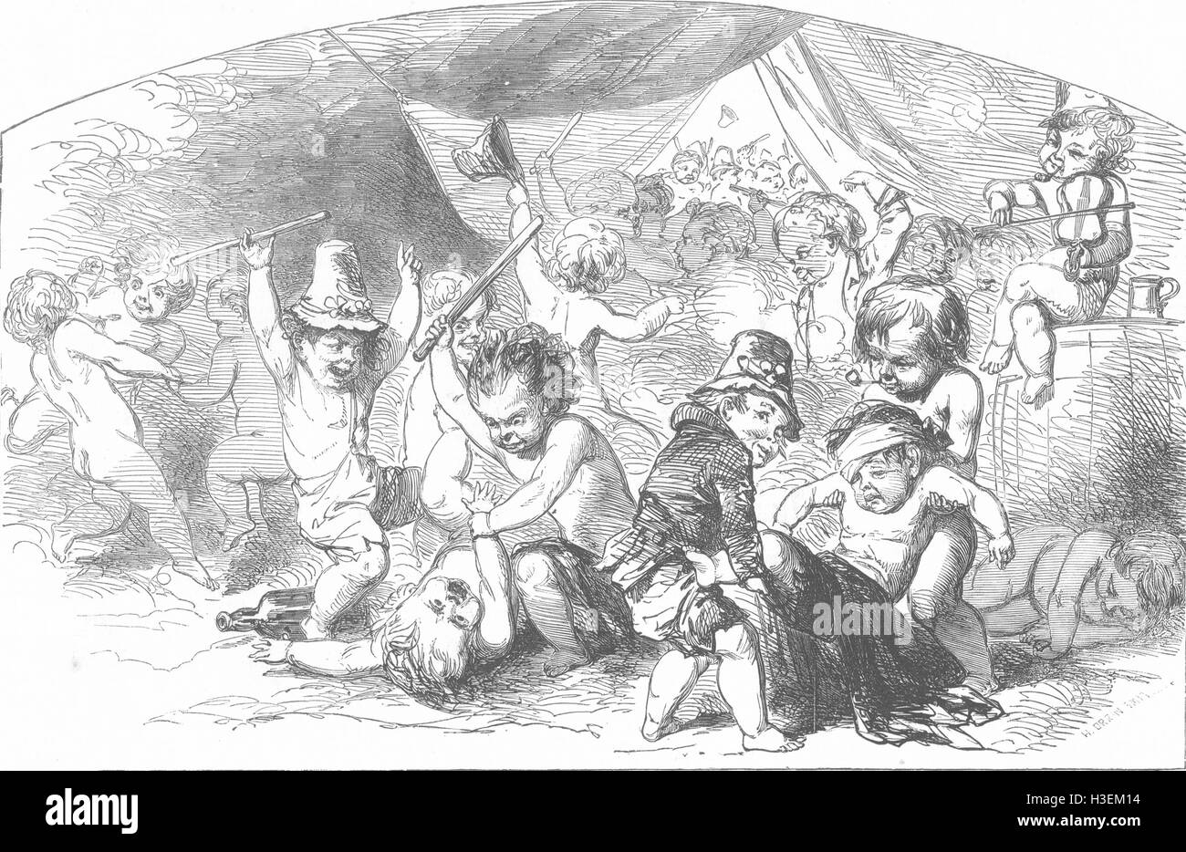 L'IRLANDE St Patrick's Day 1853. Illustrated London News Banque D'Images