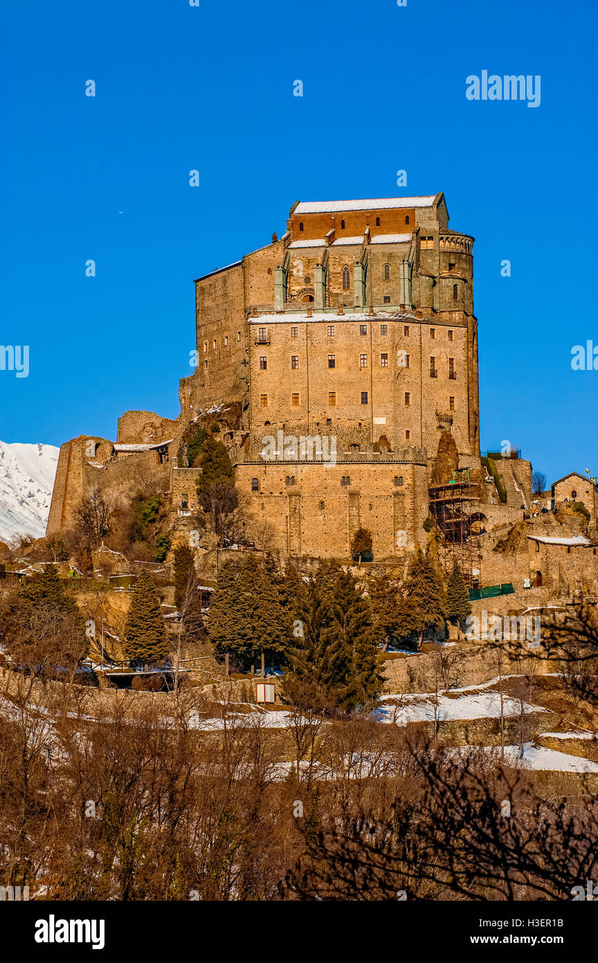 Italie Piémont Val di Susa Chiusa San Michele - La Sacra di San Michele Banque D'Images