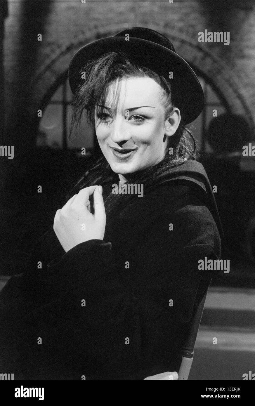 Boy George sur la photo du Culture Club en février 1983. © Gary Gershoff /MediaPunch Banque D'Images