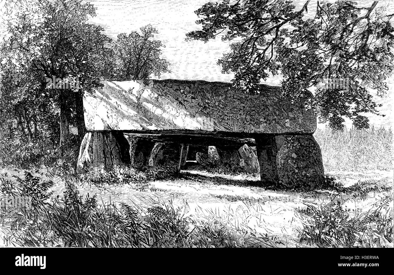 La France l'entrée de la Roche aux Fées 1868. Illustrated London News Banque D'Images