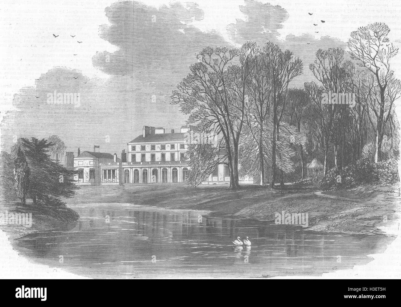 BERKS Frogmore House, près de château de Windsor en 1861. Illustrated London News Banque D'Images