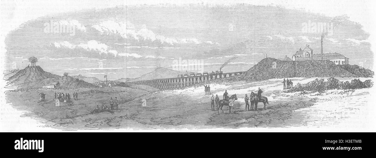 HANTS Fer Narrow-Gauge, South Camp Aldershot, 1872. Illustrated London News Banque D'Images