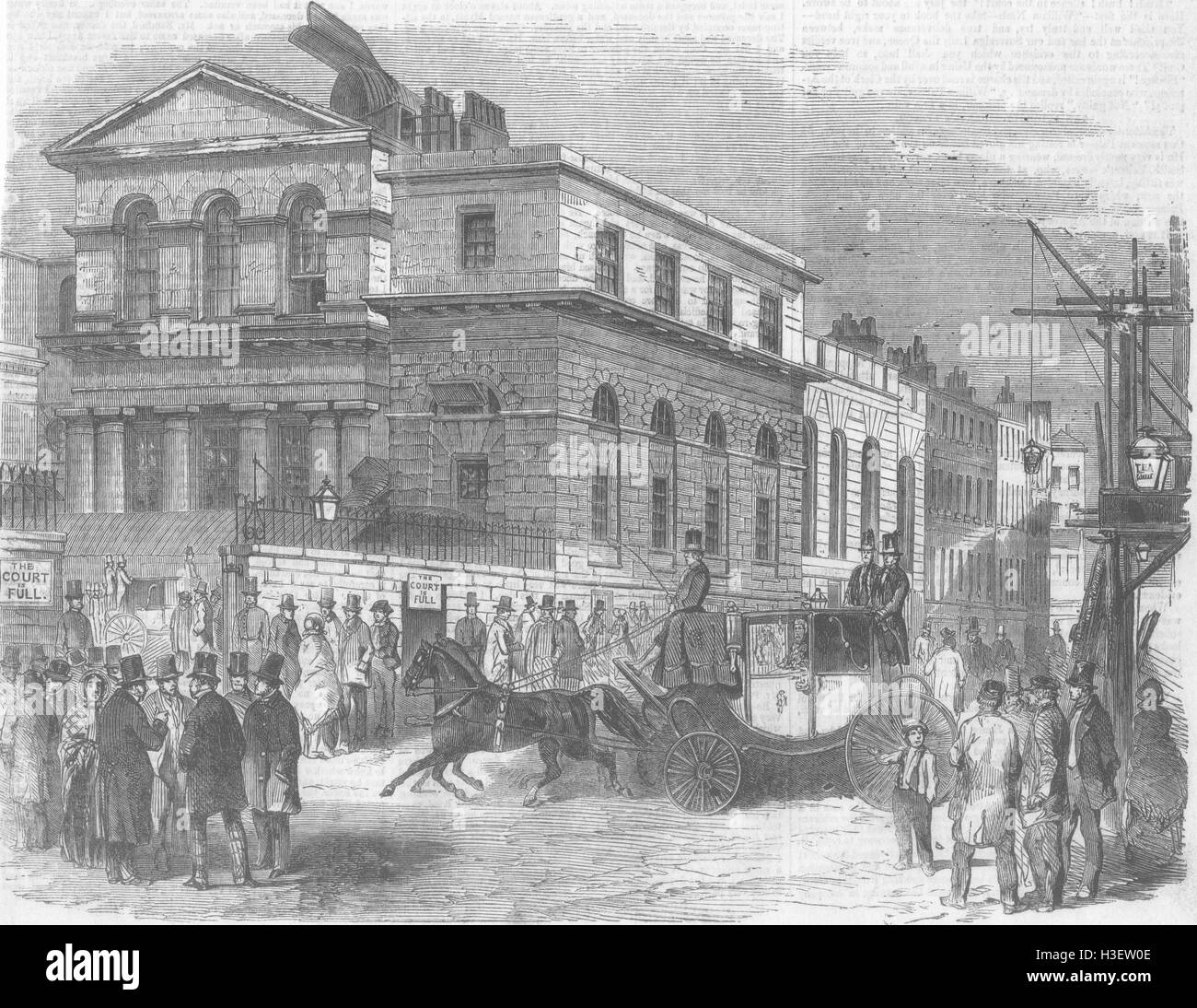 Le centre de Londres, au cours Ct pénale procès Palmers 1856. Illustrated Times Banque D'Images