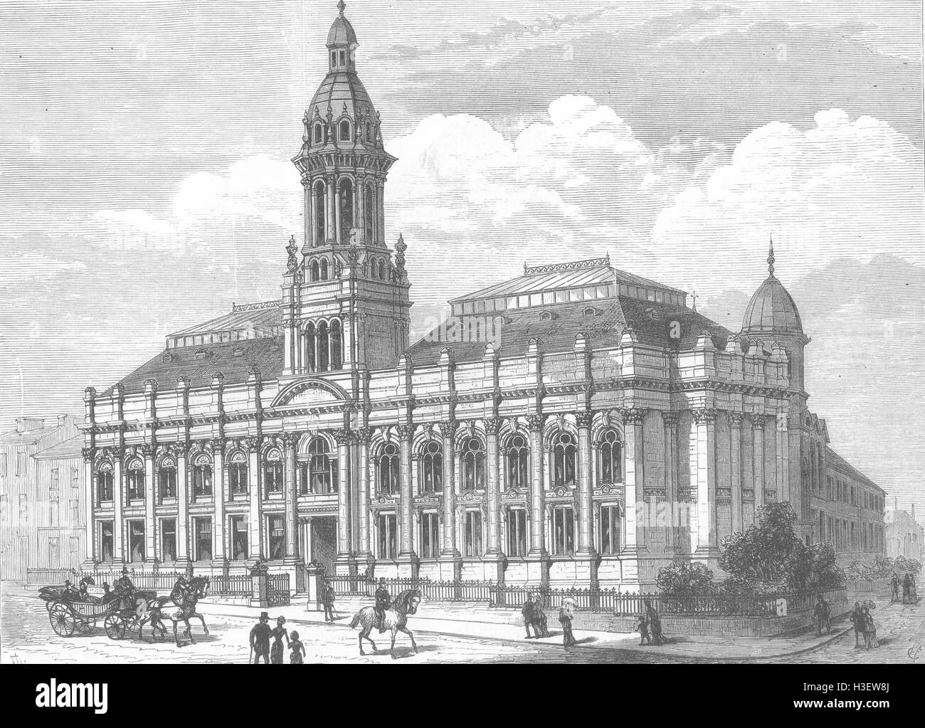 YORKS Technical School, Bradford, le Prince de Galles, 1882. Illustrated London News Banque D'Images