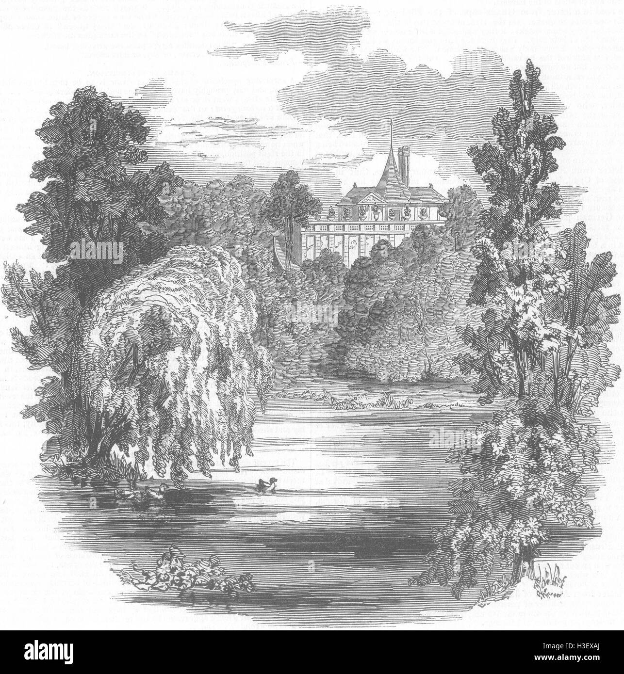 Pavillon de jardin de Londres, Buckingham Palace 1846. Illustrated London News Banque D'Images
