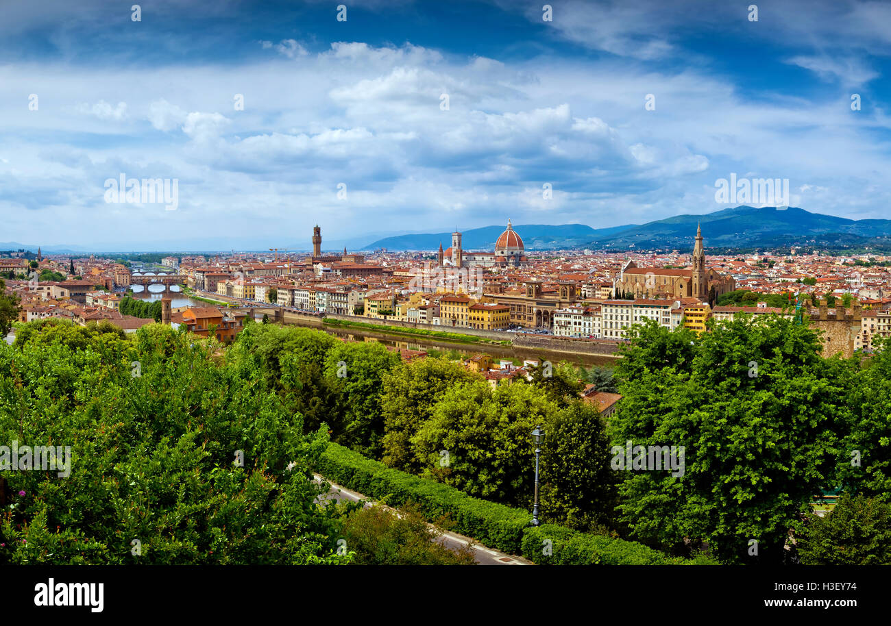 Vue sur la ville de Florence Banque D'Images