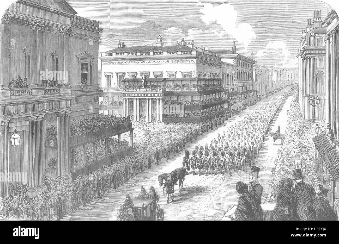 Londres funérailles de feu Duc de Wellington en 1852. Illustrated London News Banque D'Images